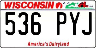 WI license plate 536PYJ