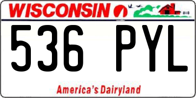 WI license plate 536PYL
