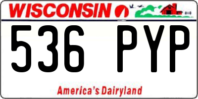 WI license plate 536PYP
