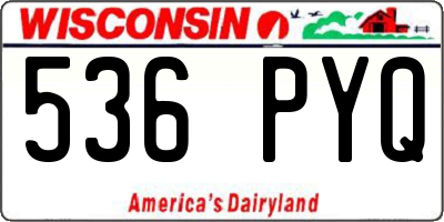 WI license plate 536PYQ