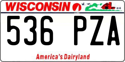 WI license plate 536PZA
