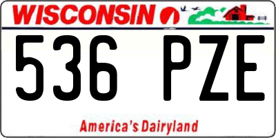 WI license plate 536PZE
