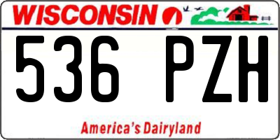 WI license plate 536PZH