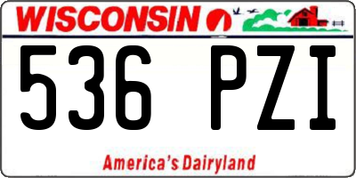 WI license plate 536PZI