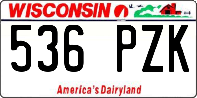 WI license plate 536PZK