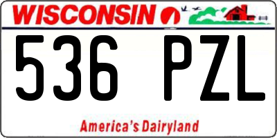 WI license plate 536PZL