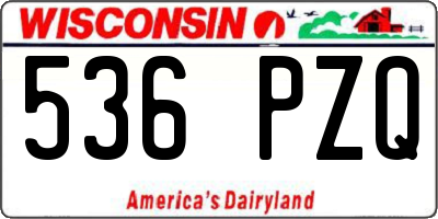 WI license plate 536PZQ