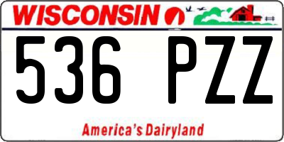 WI license plate 536PZZ