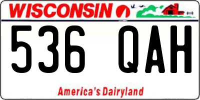 WI license plate 536QAH