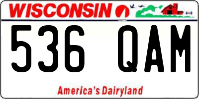 WI license plate 536QAM