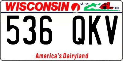WI license plate 536QKV