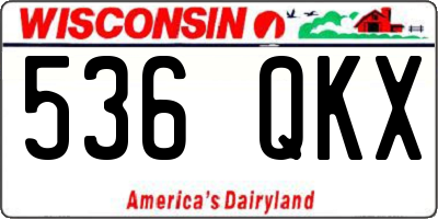WI license plate 536QKX