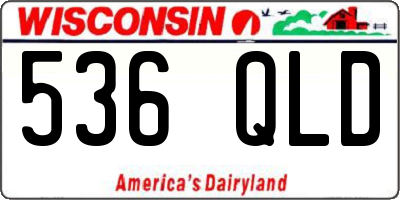 WI license plate 536QLD