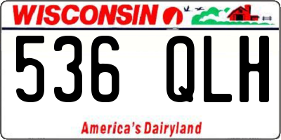 WI license plate 536QLH