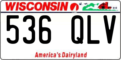 WI license plate 536QLV