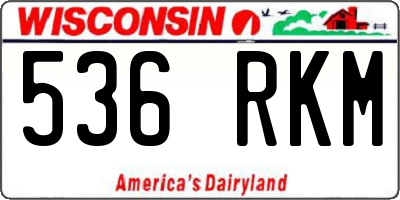 WI license plate 536RKM