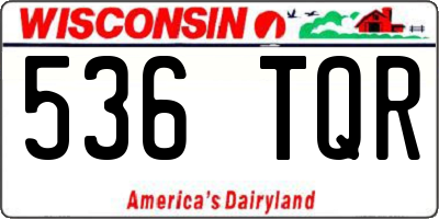WI license plate 536TQR