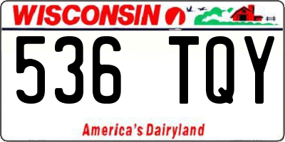 WI license plate 536TQY