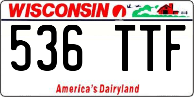 WI license plate 536TTF