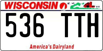 WI license plate 536TTH