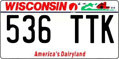 WI license plate 536TTK