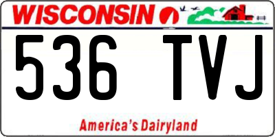 WI license plate 536TVJ