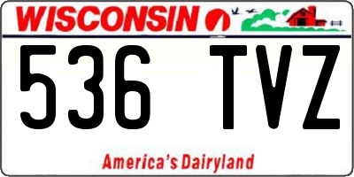 WI license plate 536TVZ