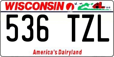 WI license plate 536TZL