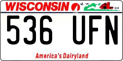 WI license plate 536UFN