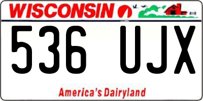 WI license plate 536UJX