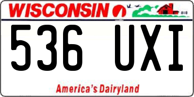 WI license plate 536UXI