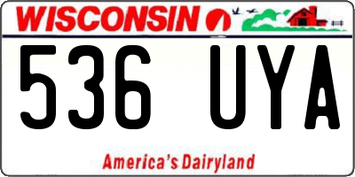 WI license plate 536UYA