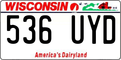 WI license plate 536UYD