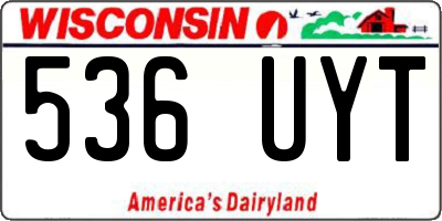 WI license plate 536UYT