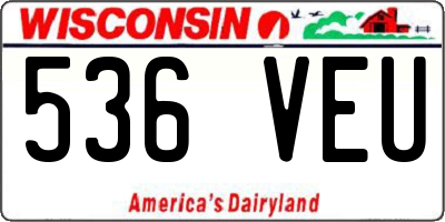WI license plate 536VEU