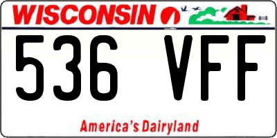 WI license plate 536VFF