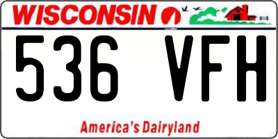 WI license plate 536VFH
