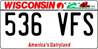 WI license plate 536VFS
