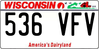 WI license plate 536VFV