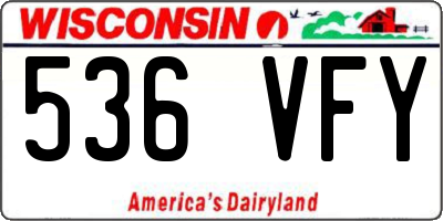 WI license plate 536VFY