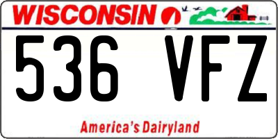 WI license plate 536VFZ