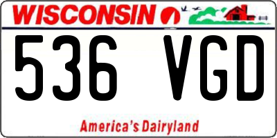 WI license plate 536VGD