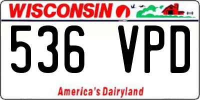 WI license plate 536VPD