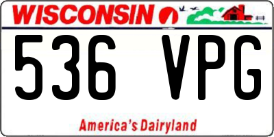 WI license plate 536VPG