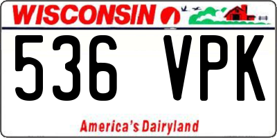 WI license plate 536VPK