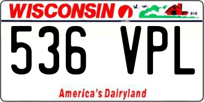 WI license plate 536VPL