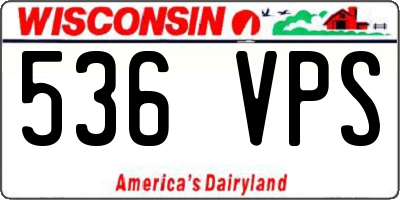 WI license plate 536VPS