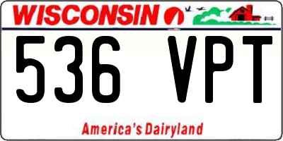 WI license plate 536VPT
