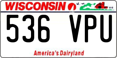 WI license plate 536VPU