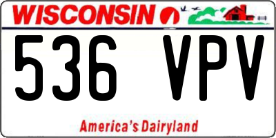 WI license plate 536VPV